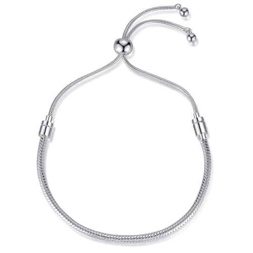 TOWAMOE Charm Bracelet for Women Snake Chain Bracelet DIY Handmade Jewelry Gift for Women