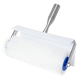 DUPDMKIN Spiked Roller for Self Leveling 10' x 1' (250mm X 21mm) Spiked Roller Self Leveling Concrete Tools for Floor, Epoxy, and Drywall