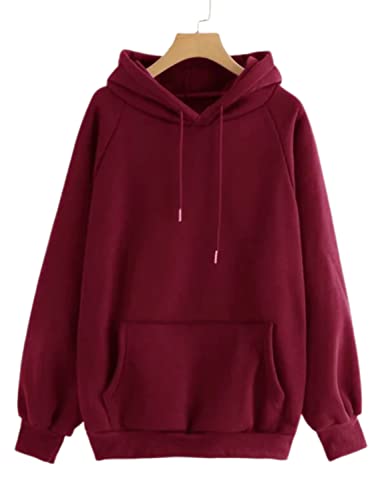 Image of JUNEBERRY Cotton Spun Casual Solid Full Sleeves Women Stylish Hooded Neck Regular Fit Hoodie for Winter