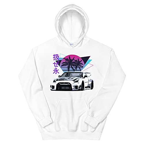 Vaporwave Aesthetic GTR R35 Skyline JDM Tuning Drift Racing Unisex Hoodie
