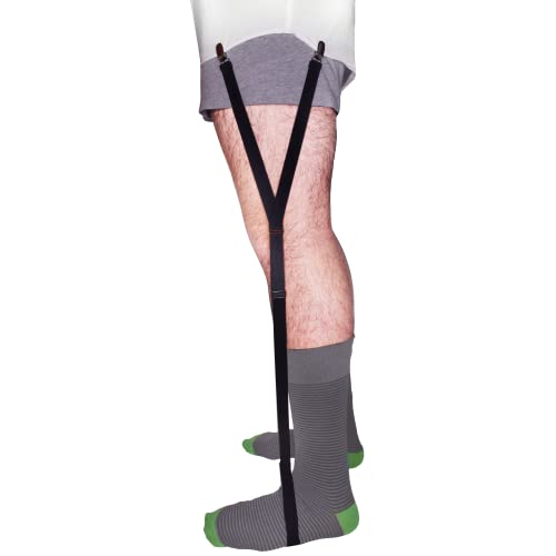 Comfy Clothiers Stirrup Shirt Stays For Men (With Foot Loop) - Adjustable Elastic Shirt Stay Garter (1 Pair Of Shirt Keepers) #TOP5
