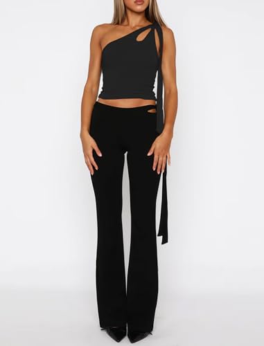 Matunana Womens One Shoulder Tops - Going Out Crop Y2k Cute Tank Top - image 6