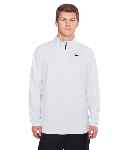 Nike, Men's, Victory Dri-FIT 1/2-Zip Golf Top, White/Pure Platinum/Black, M
