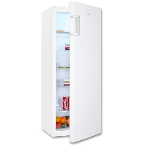 Exquisit Kühlschrank ohne Gefrierfach, 241 Liter, 5 Ablagen, Türanschlag wechselbar, Gemüsefach, Temperaturregelung, Handgriff, KS320-V-H-050D weiss Exquisit Kühlschrank ohne Gefrierfach, 241 Liter, 5 Ablagen, Türanschlag wechselbar, Gemüsefach, Temperaturregelung, Handgriff, KS320-V-H-050D weiss