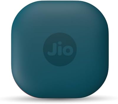 JioTag Air for iOS (Blue) Worldwide Tracker, Pair with Apple Find My app for keys, luggage, bikes, purses etc. inside & outside Bluetooth range, No SIM/subscriptions required, 1+1 year