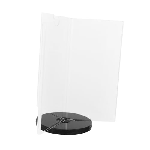 HAPINARY Acrylic Menu Display Stand 6-Sided Rotating Sign Holder Desktop Display Stand for Menus