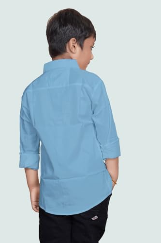 Image of Boys Solid Casual Shirt in Cotton Fabric