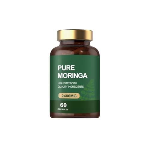 Moringa biologica, 60 conteggi con polvere di foglie di pura moringa, per energia e vitalità quotidiane,1PCS
