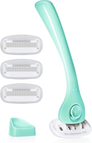 Image of Billie Razors for Women Shave Kit - Razor + 4 x 5-Blade Razor Refills + Magnetic Holder - Minty,(Pack of 12)