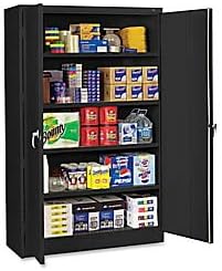 Tennsco J1878SUBK Assembled Jumbo Steel Storage Cabinet, 48"w x 18"d x 78"h, Black