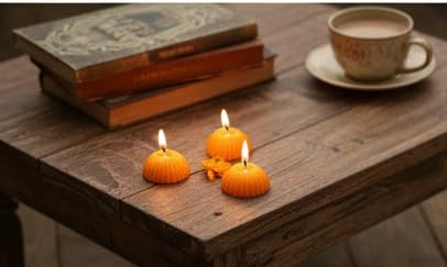 Prokart Modak Shaped 21pc Candles Candle for Ganesh Chaturthi Decoration, Home Decoration, Birthday, Wedding, Unscented Premium Wax Candles for Diwali Celebration