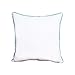 Belssia Coussin de Chaise, Coton, Blanc et Vert, 45 x 5 x 45 cm