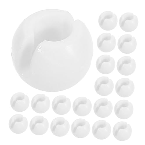 ULTECHNOVO 60 Piezas Limitador de Cadena de Perlas Blanco para Verticales Clips para Cadena de Cortina Fijador Plástico para Reparación y Manualidades