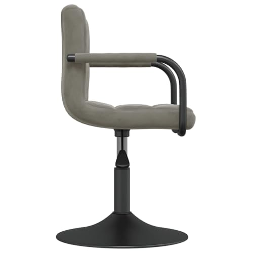 Tabouret de bar velours gris réglable pour éliminer le mal de dos - 5