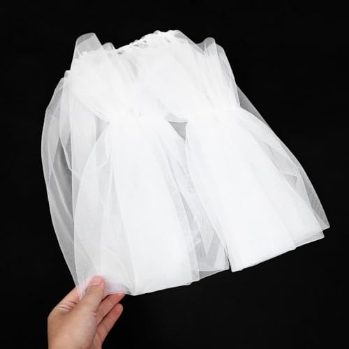 Guantes de tul para bodas y fiestas elegantes con mangas de malla desmontables 4