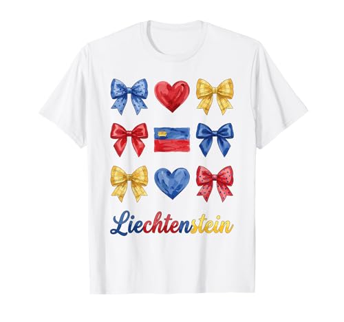 Coquette Drapeau Liechtenstein Fille Liechtensteiner T-Shirt