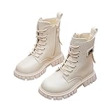 Mädchen Langschaft Kinderstiefel mit Fell gefüttert Wasserdicht rutschfest Stiefel für...