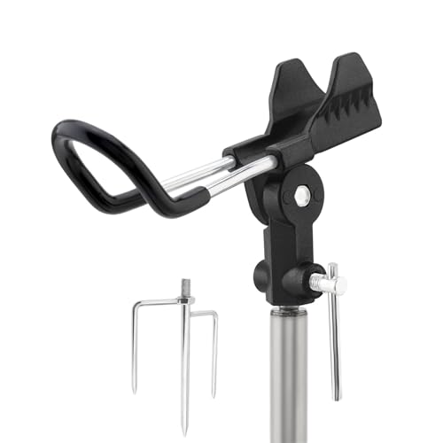 Supports de canne à pêche rotation 360 degrés stable pour sable et terre ferme
