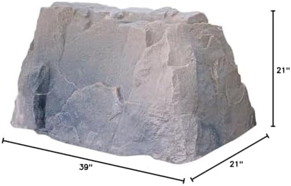 Replicated Rock - Long - Riverbed (Riverbed) (21" H x 39" L x 21" D)