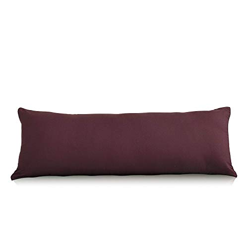 Image of Cotton 300 TC Pillow Cover, Full, Maroon, 2 Pieces
