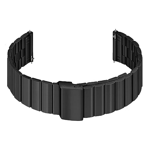 Image of ACM Watch Strap Stainless Steel Metal 22mm compatible With Fire-Boltt Invincible Plus Bsw097 Smartwatch Adjustable Belt Band New Black