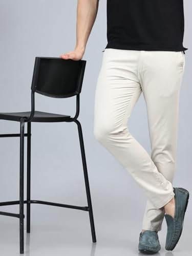 Image of Jack and Jini Men Casual Stretchable Cotton Pants | Chinos | Trousers (Regular Fit)