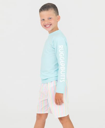 RUGGEDBUTTS® Baby/Toddler Boys Long Sleeve Rash Guard Swim Shirt w/UPF 50+3