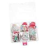 BESTYASH 300 Stck. Essbare Weihnachtsdeko Tortendekorationen aus Lebensmittelechtem Reispapier Cartoon Stil DIY Cake Baking Ornament für Festliche Kuchen und Desserts Rot