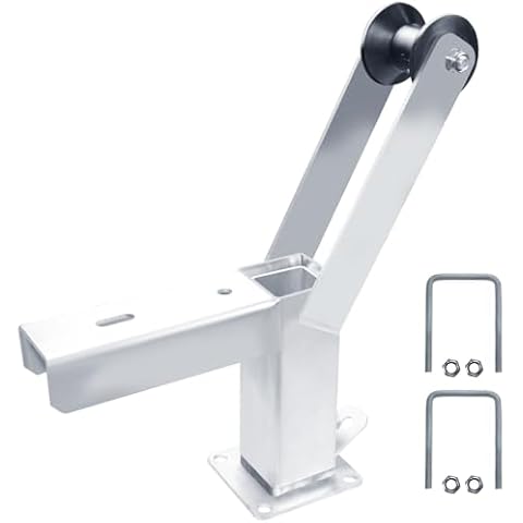 ZUIWAN Boat Trailer Winch Stand with Roller fit 3" w x 4" h Boat Trailer Tongue/Drawbar,Adjustable Boat Trailer Winch Mount Post(Galvanized) Cover