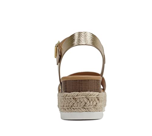 Image of Soda CLIP ~ Women Open Toe Ankle Strap Platform Espadrille Sandal
