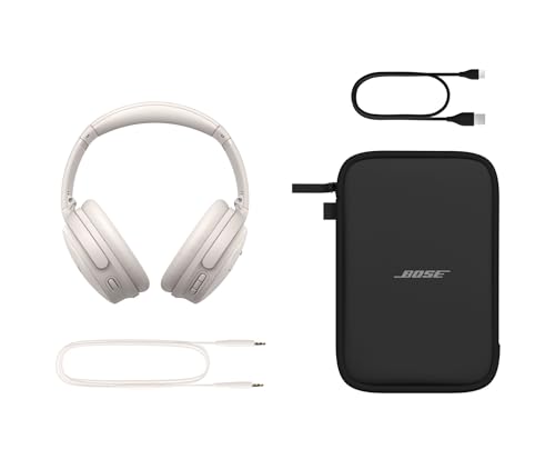 Miniatura 6 de Bose QuietComfort SC Headphones, Auriculares inalámbricos con cancelación de Ruido, Auriculares de Diadema con Bluetooth, micrófono y Cable con hasta 24h de autonomía, con Estuche Blando, Blanco