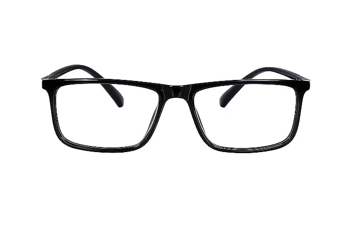 Fairydot OpticalsBlue Cut Computer Glasses for Eye Protection | Zero Power, Anti Glare & Blue Light Filter Glasses | UV Protection Specs for Men & Women | Metal Frames & CR39 Blue Cut Lenses, BLACK