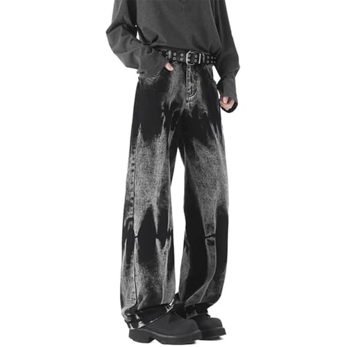 Men's Jeans Spring Autumn American Black Denim Straight Street Long Pants for Men