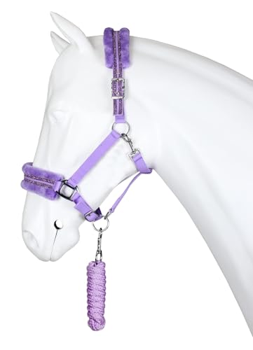 Halsterset Pony Horka conjunto de cabezada de cuadra lavanda