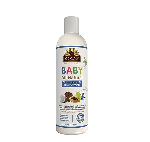 OKAY Pure Naturals All Natural Baby Shampoo & Body Wash - 12 oz / 355 ml