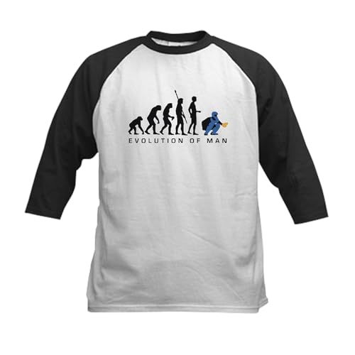 CafePress Kids Baseball Jersey Kids Cotton Baseball Jersey, 3/4 Raglan Sleeve Shirt Black/White