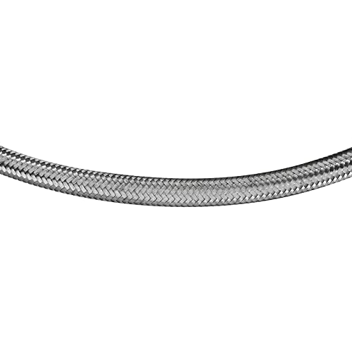 3/8 Fuel Hose 6AN 25FT Fuel Line Hose, AN6 3/8" Fuel Hose Universal Silver Stainless Steel Braided Nylon CPE Tube Oil Gas ï¼Not Fit E85ï¼ - Image 4
