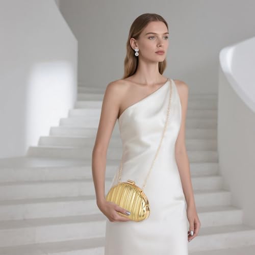 Image of Women Seashell Evening Bag Purse Mermaid Chain Strap Clutch Handbag Shoulder Bag | Seashell
