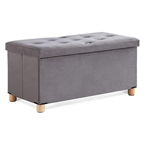 BRIAN & DANY Baúl Puff Taburete Plegable de Almacenamiento otomano Cover