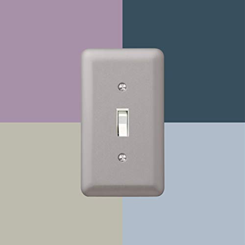 Amerelle Devon Round Corner Single Rocker Steel Wallplate In Brushed Nickel #TOP4