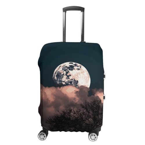Full Moon Printed Luggage Cover Protector, Fits 18-32 Inch Luggage