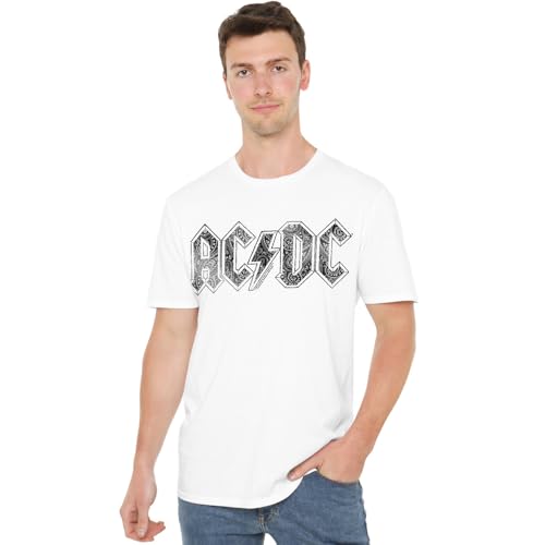 T-shirt AC/DC avec logo original en motif cachemire stylé