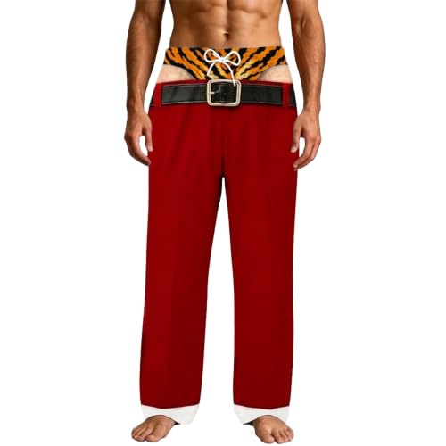 Christmas Funny Pajama Pants for Men Hairy Butt Print Novelty Loungewear - image 6