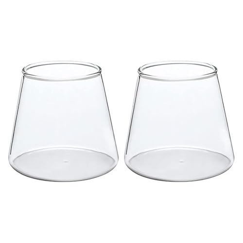 RYHMHA Japanese Fujiyama Whiskey Crystal Glasses 2 Pcs Set, 12 oz Glasses for Whiskey, Cognac, Scotch, Cocktail, Rum, Beer (Blue)