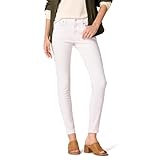 Amazon Essentials Women's Mid-Rise Stretchy Skinny Jeans - Discontinued Colors, White, 12