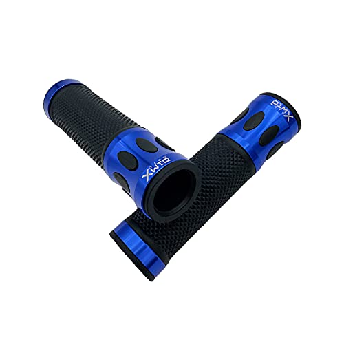 D1M 7/8'' Poignées de Guidon de Moto Universelles Poignées de Guidon de Vélo Boutons de Propulseur 22mm 24mm pour CBR650F X-ADV150 NMAX FZ16 Z250 Z300 BWSX (Bleu) Cover