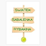 MAGNET Rybakina, Sabalenka, Swiatek Magnetic Bumper Sticker 5"