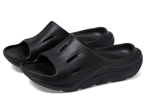 HOKA Unisex-Kinder Ora Recovery Slide 3 (Big Kid) Sandale, Schwarz/Schwarz