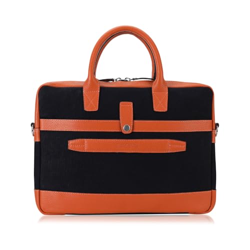 HAMMER COAL Royal Spade Executive Leather Bag