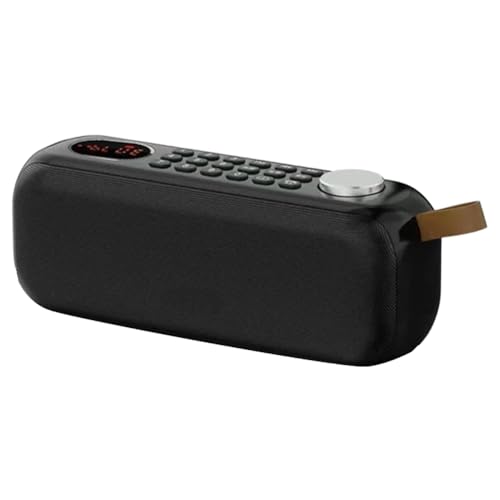 Muuookka Altavoz Bluetooth Portátil para Exteriores, Altavoz Inalámbrico de Graves con Radio FM, Control de Volumen, Reproductor USB, Llamadas Telefónicas, Color Negro.